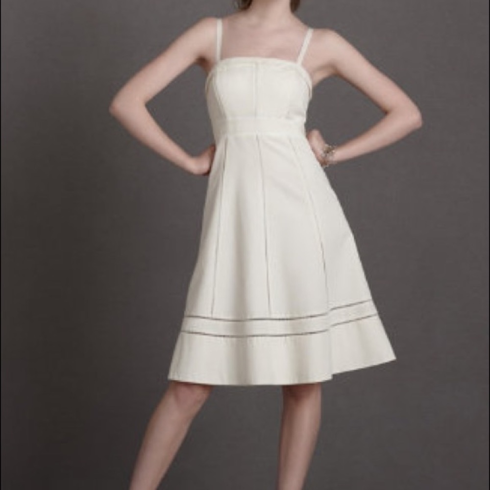 BHLDN Anthropologie Hitherto Brand White/ivory Dress Size 4 NWOT